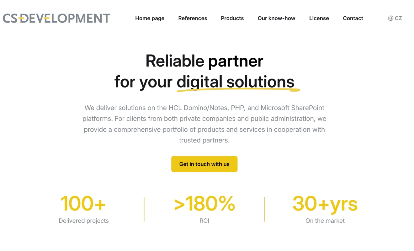 CS Development – a modern website built with AI and vibe coding